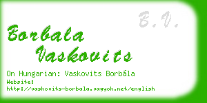 borbala vaskovits business card